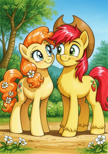 Pear Butter & Bright Mac (Applejack's Parents) [Illustrious] V1