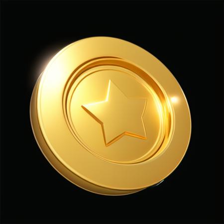 A gold coin with an engraved rose on it,(masterpiece, top quality, best quality, official art, beautiful and aesthetic:1.2),Game ICON, masterpieces, HD
Transparent background, 3D rendering
2D, Blender cycle, Volume light,
No human, objectification, fantasy, <lora:jinbi:1>