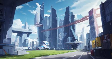 game scene,<lora:mcs_v1:0.6>,skyline,blue sky,