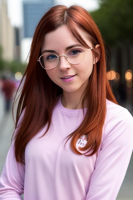 a photo of AM093_Aurmi, 25 years old woman in (thick frame glasses) weared (long-sleeve shirt:1.2) walking in the city mall, close up, (intricate details:0.9), (hdr, hyperdetailed:1.2), (natural skin texture, hyperrealism, soft light, sharp)