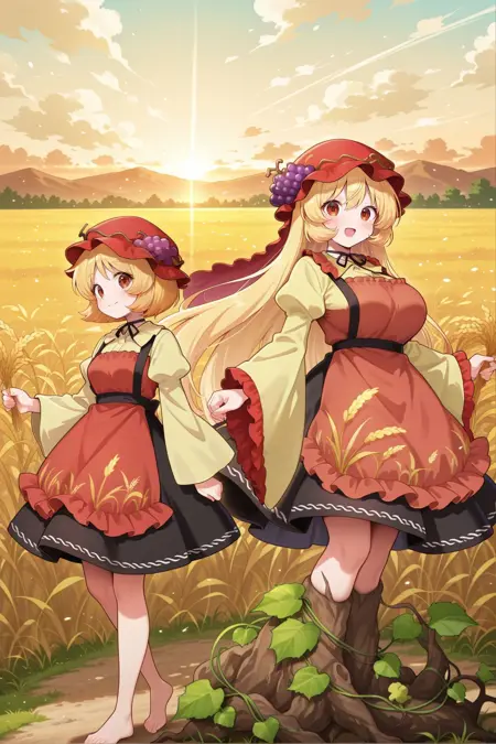 Minoriko Aki (Touhou Project) & Minoriko (Symbol of Overly Abundant Harvests) - 秋穣子 (東方)