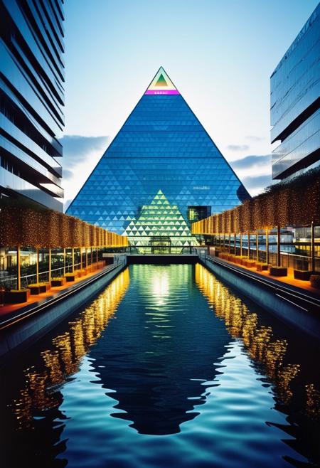 ()Hyoer Realistic:2.0)Polaroid picture 
The Shimizu Mega-City Pyramid: A Colossal Dream for Tokyo Bay
(A futuristic, vibrant Tokyo Bay, where the Shimizu Mega-City Pyramid stands 2000 meters tall:2.00), its 2,004-meter height gleaming in the sunlight. The pyramid's 55 interconnected structures bustle with life, as 1 million residents and visitors move through its residential, office, hotel, and recreational spaces. The air is filled with the hum of advanced technology and the sweet scent of blooming flora, as the pyramid's self-sustaining ecosystem thrives. The atmosphere is one of wonder and excitement, as if the city itself has come alive, pulsing with energy and possibility. Render in a highly detailed, photorealistic style, with intricate textures and vivid colors.