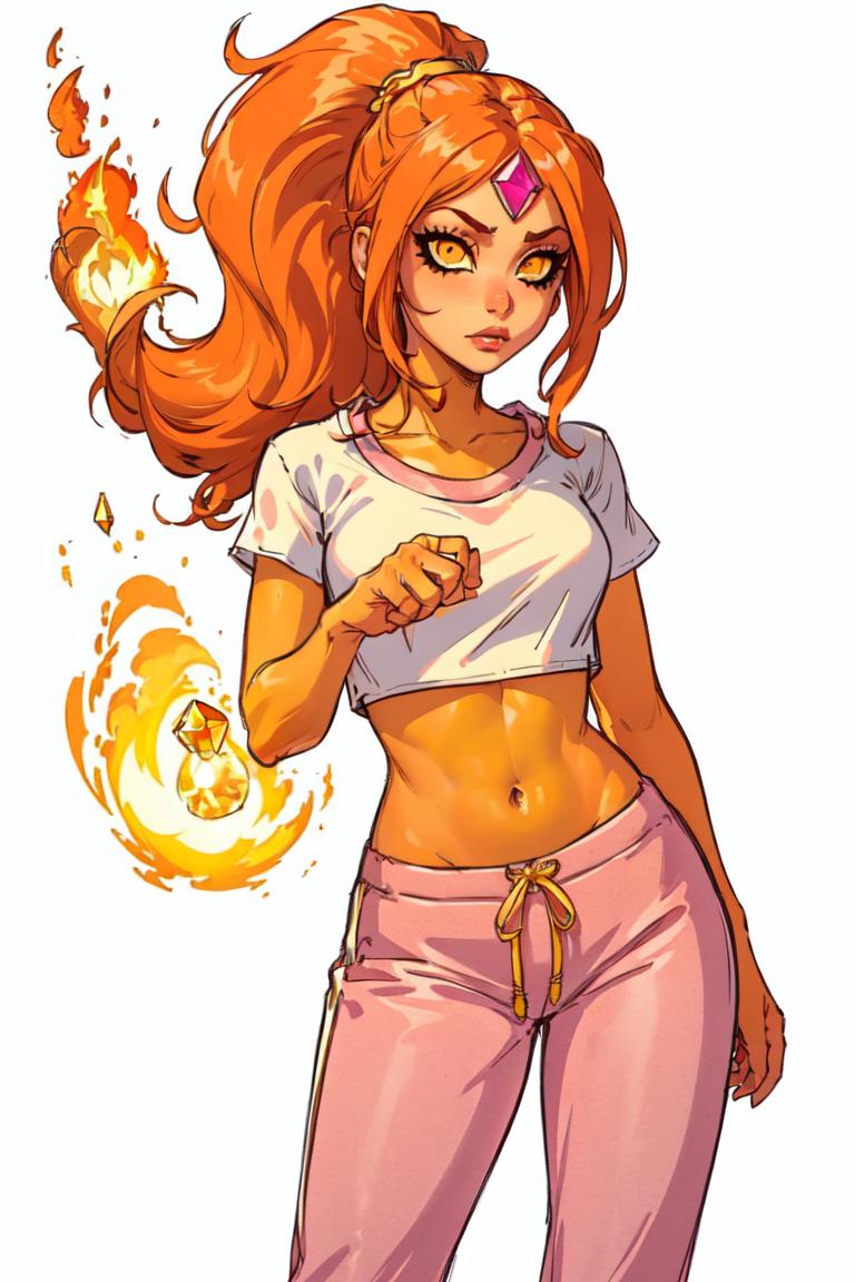 Anime Female Fire Attack Art Print by 5th5ea5on.Art