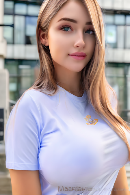 ((masterpiece)), (best quality), detailed, (8k), photorealistic, best quality, ((detailed face)), 1 girl, shirt, looking at viewer, ((t-shirt)), school uniform, school background, upper body, big breasts, <lora:add_detail:0.6> <lora:TanaBaby-01:1>