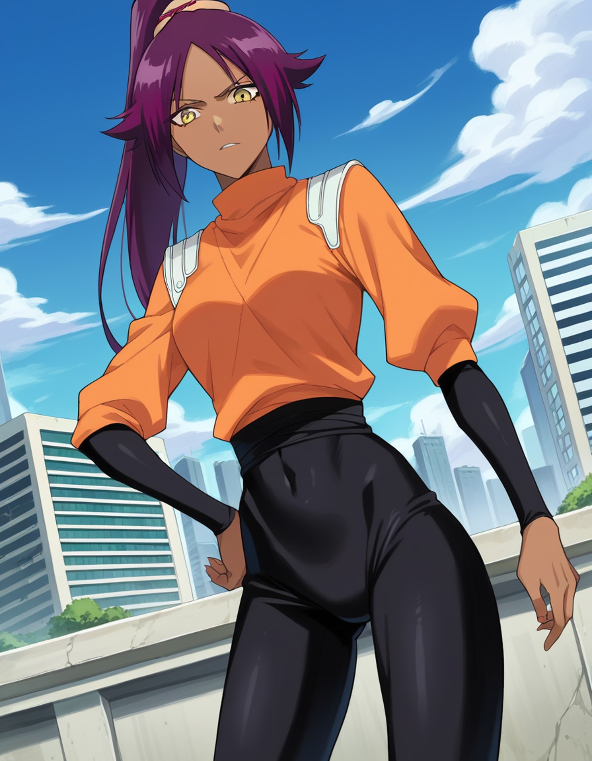 score_9, score_8_up, score_7_up, source_anime,
yoruichishihouin, <lora:yoruichi-shihouin-ponyxl-lora-nochekaiser:1>
yoruic...