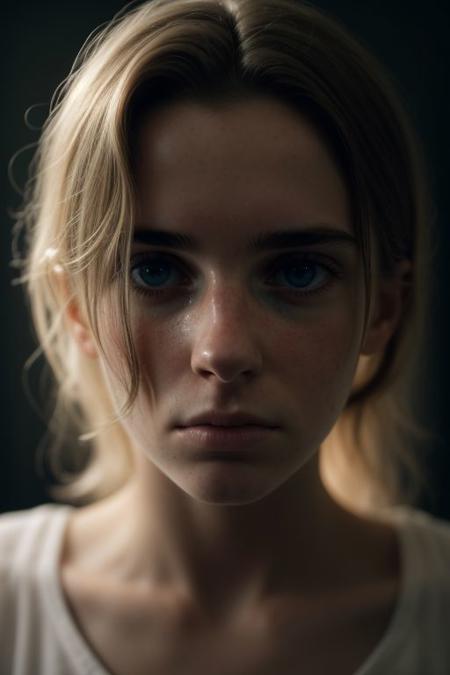 The most beautiful girl in the World, 24 years old, closeup, curious facial expression, photo in the style of Alessio Albi, cinematic composition, cinematic lighting
