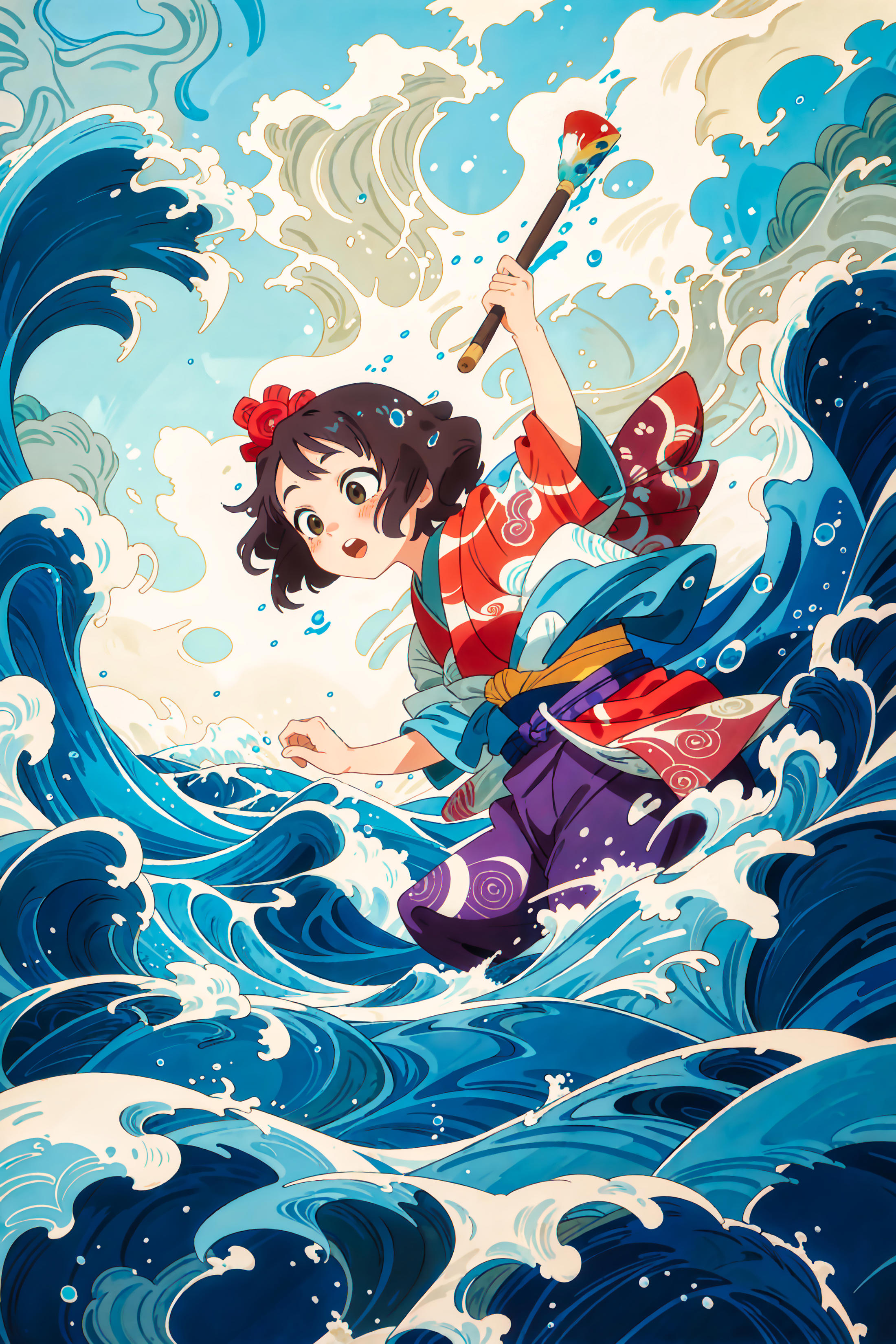 The Great Wave off Kanagawa art style lora image by noigiri