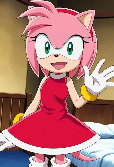 Amy Rose | Sonic X Epsilon-Pred LoRA Commission (Illustrious Edition)