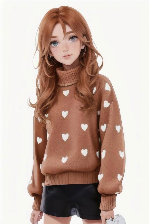 Heart Print Sweater image by WigwamAI