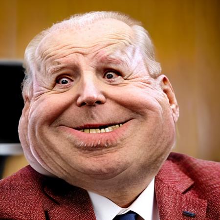 RAW photo, huge chins, small eyes , solo, upper body of joe biden in f0r3v3r face, ((wearing suit))<lora:f0r3v3r-v2-000055:1>, 8k uhd, dslr, high quality, film grain, Fujifilm XT3, simple background