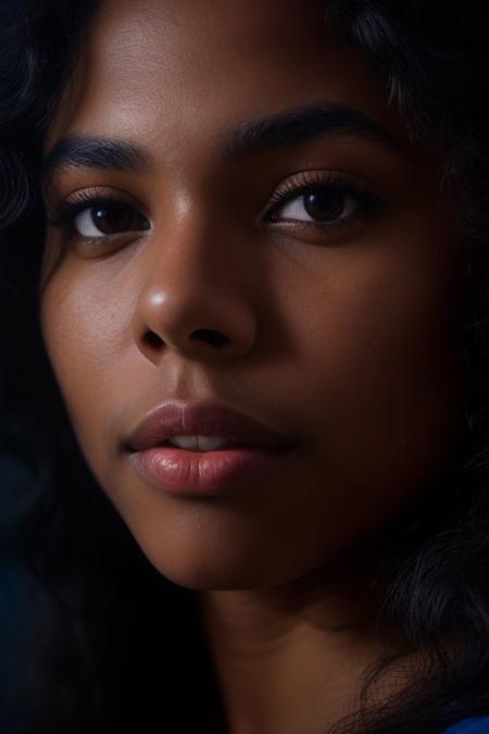 DEN_princess_helayna,
(headshot:1.2) portrait on a (plain dark background:1.2), (headshot:1.2), (face focus:1.1), intricate (beautiful eyes:1.2), (wide open eyes:1.1), Big eyes,  clean photo, lighting from behind, (Red lighting from the left:1.3), (Blue lighting from the right:1.3),
bokeh, f1.4, 40mm, photorealistic, raw, 8k, textured skin, skin pores, intricate details  <lora:epi_noiseoffset2:1>, epiCRealism