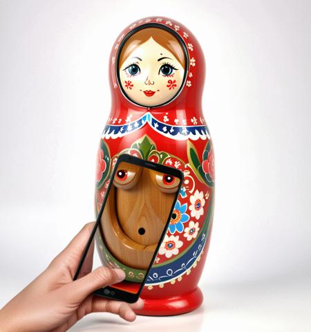majikfone, matryoshka doll, majikfone<lora:Magikfone_XL_0.4:1>