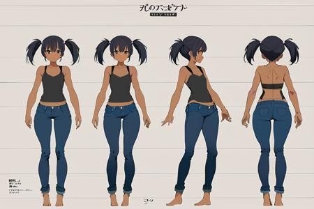 multiple views of the same character,model sheet,chatacter sheet