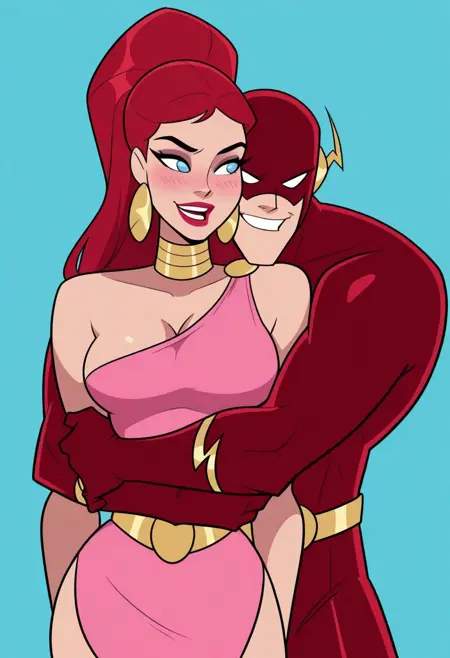 The Flash and Giganta (DCAU JL/JLU): Illustrious