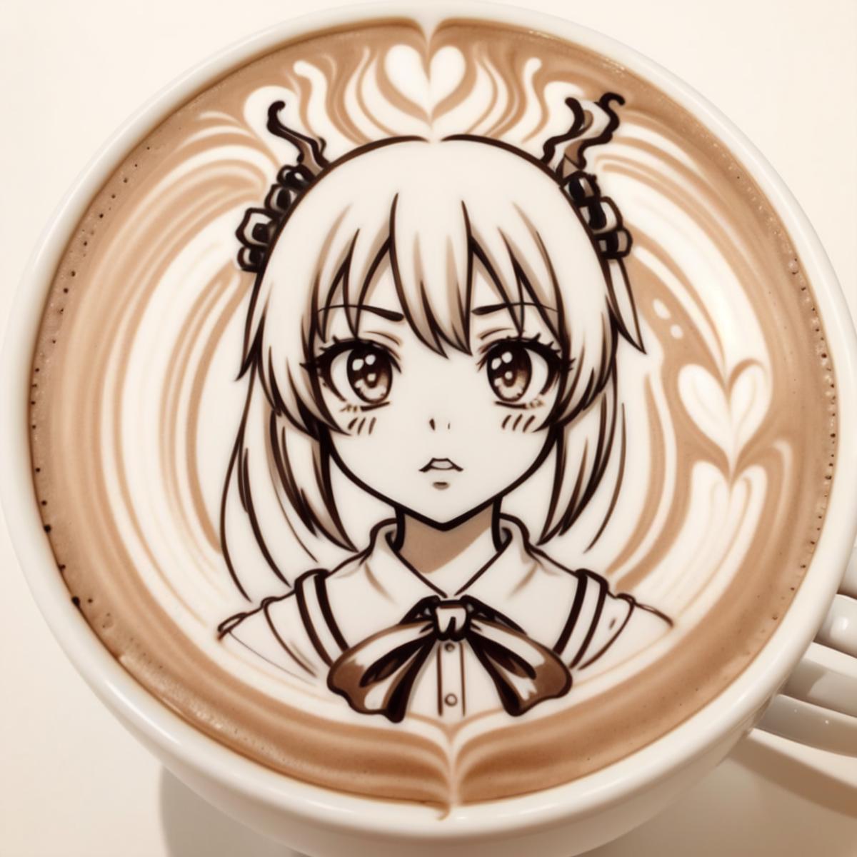 anime character latte art image by Liquidn2