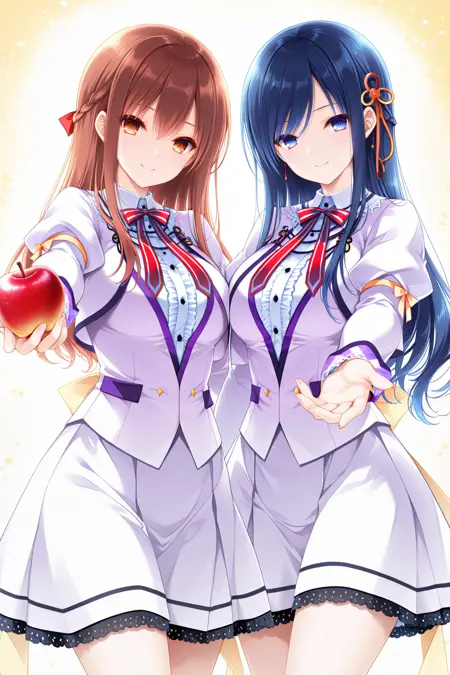 [character]Ensemble Asakura Chihiro & Makise Satsuki, 2girls in same frame / 音符社 牧濑皋月 & 朝仓千弘 同框LORA