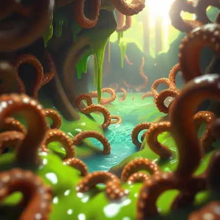 Wooden Tentacles Green Slime - PONY