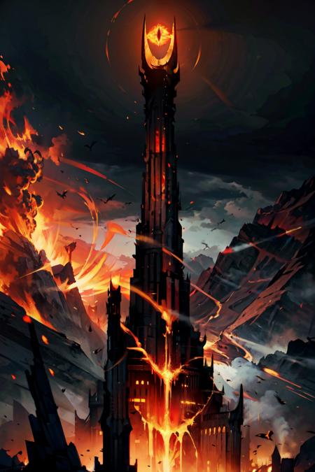 Sauron's Tower | Barad-dûr (Mordor, Middle Earth) (Lord of the Rings) [Illustrious & SDXL] v1.0