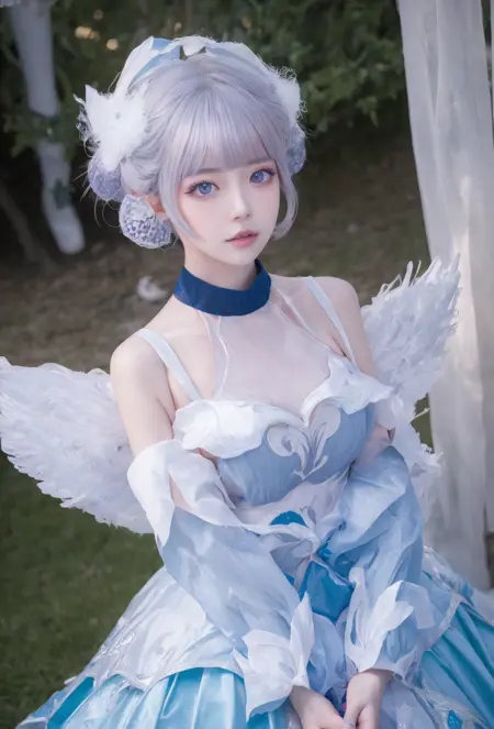 XiaoQiao 's skin in Honor of Kings:天鹅之梦(白) | Realistic LORA