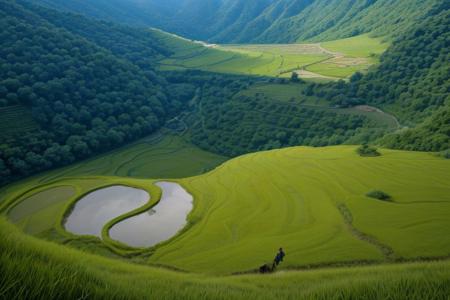 Rice terrace, bright