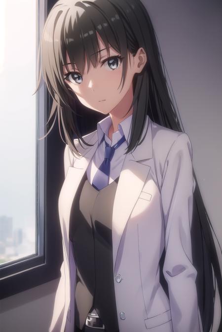 shizukahiratsuka, <lora:shizuka hiratsuka s2s3-lora-nochekaiser:1>,
shizuka hiratsuka, long hair, black hair, (black eyes:1.5),
BREAK necktie, belt, vest, labcoat, white labcoat,
BREAK indoors, classroom,
BREAK looking at viewer, (cowboy shot:1.5),
BREAK <lyco:GoodHands-beta2:1>, (masterpiece:1.2), best quality, high resolution, unity 8k wallpaper, (illustration:0.8), (beautiful detailed eyes:1.6), extremely detailed face, perfect lighting, extremely detailed CG, (perfect hands, perfect anatomy),