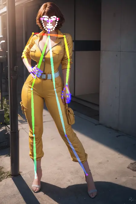 Photoshoot Poses | 15 dw_openpose_full | ControlNet Images | ownwaifu