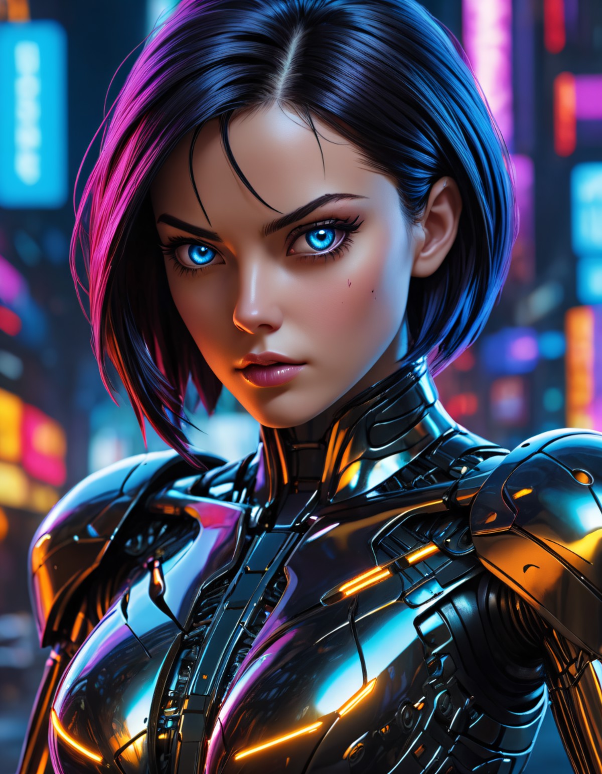 cybernetic robot breathtaking In this breathtaking world of Battle Angle at night, Alita comes to life in a stunning adapt...