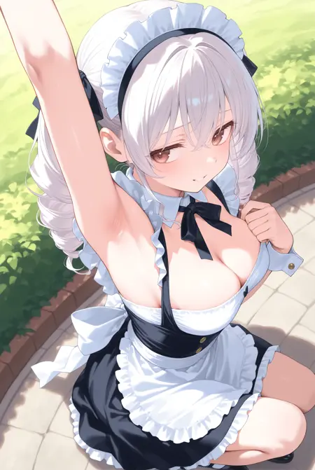 looking at armpits / 自分の腋の下を見る / 脇の下