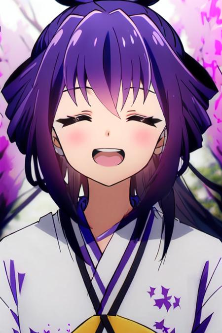 nno, purple eyes, purple hair, long hair, bang, white kimono top, open mouth, closed eyes
high quality, best quality, ultra detailed, masterpiece, <lora:EMS-51889-EMS:0.800000>