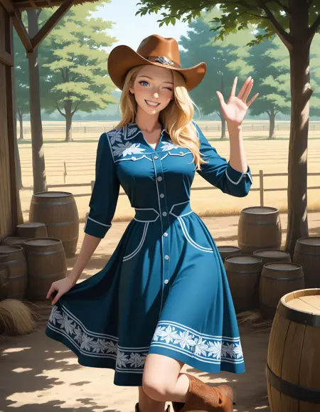 Western Style Embroidered Dress | Cowgrrrrrl | ILXL