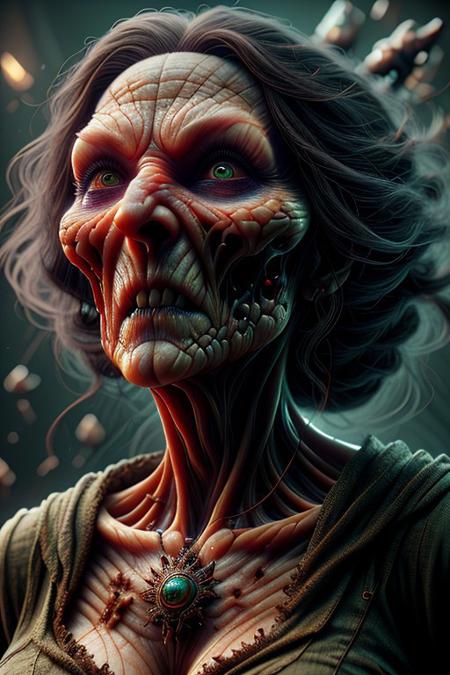 A hyper-realistic Close up shot of a figure completely made of grass and red flowers in female form, full body zoomed in, ultra sharp focus photo, 3d render, architecture, dark fantasy, vibrant  (photography, high-resolution, dynamic, energetic,hyper-realistic, dramatic lighting, shallow depth of field.)HalloweenGlowStyle, ral-wtchz, CyberRealistic_Negative, ral-wtchz