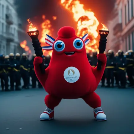 The Phryges - Paris 2024 Olympics mascots - SDXL