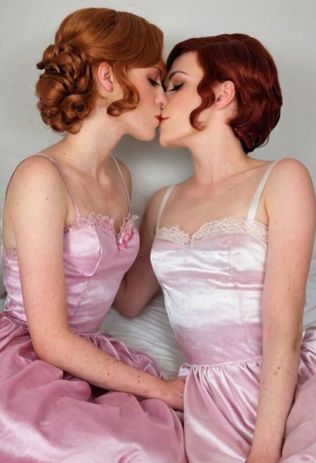 two cute skinny crossdressers, light freckles, slight smile, (lesbian kissing:2), touching
high contrast flash photography, night time, lying next to each other in bed, cheap motel, body hair
(light makeup:1.2)
loose (satin:2) 50s dreseses, petticoats, ribbons, lace trim