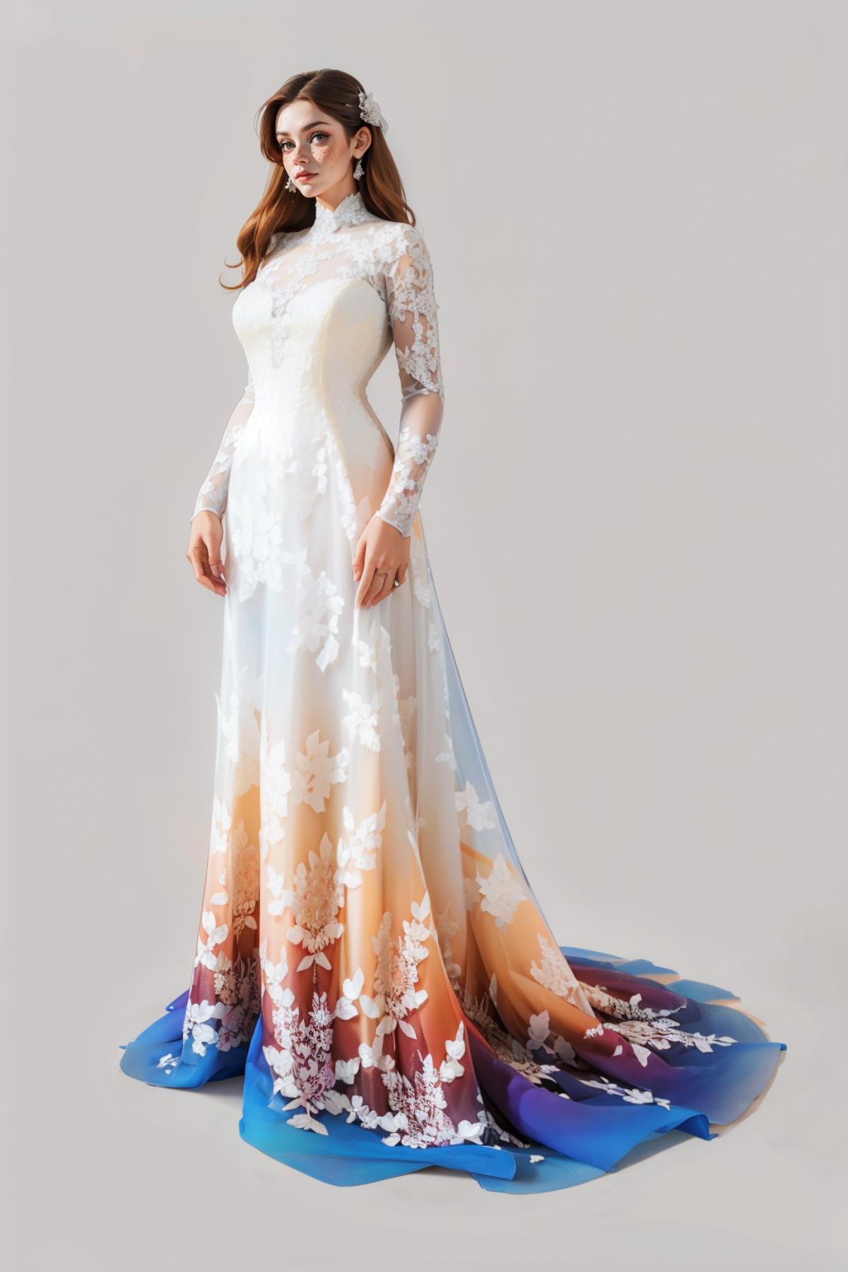 Sunrise Dipped Wedding Dress image by freckledvixon