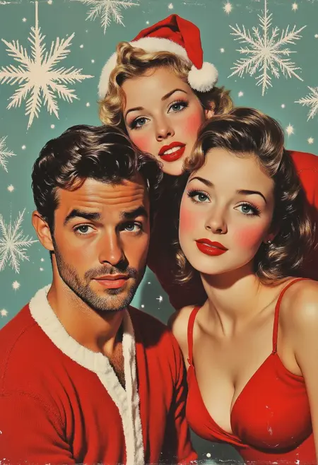 Naughty Retro Christmas Cards @Ethanar