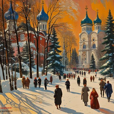 style of Boris Kustodiev