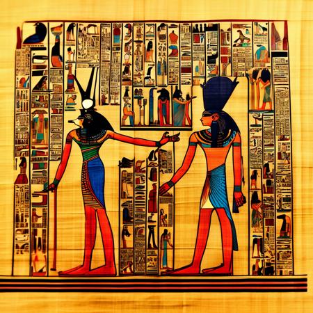 Ancient Egyptian Papyrus 2900 B.C. V1
