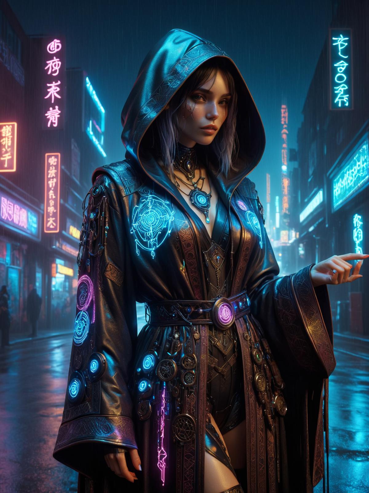 Neon Cyberpunk SDXL - Techno-Mages image by maDcaDDie