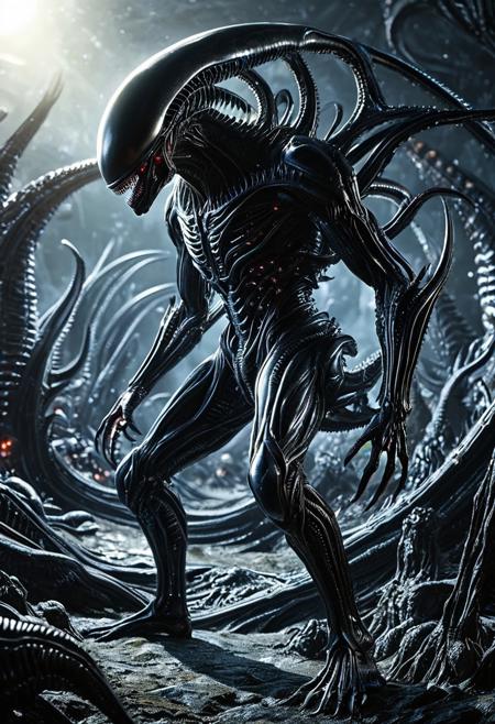 score_9,score_8_up,score_7_up,score_6_up,score_anime, masterpiece, DonMX3n0XL
BREAK
1c3_w1n73r, organic, xeno, (xenomorph), biology, Biomimetic, botanical, bio, organic, monster, abomination, organic and metal fusion, absurdres, ultra detailed, best quality, aesthetic, detailed, shiny surface, alien world,
BREAK
sunlight, battle, best artist, best shadows, best lighting, best textures, best contrast, Pg-rating