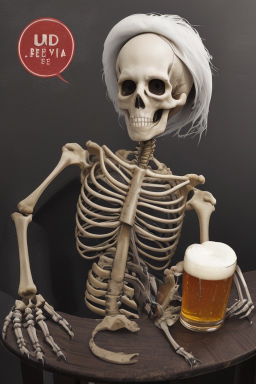 Beer-drinking Skeleton