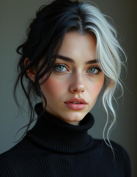 White X Black Hair. Flux LoRA v1.0