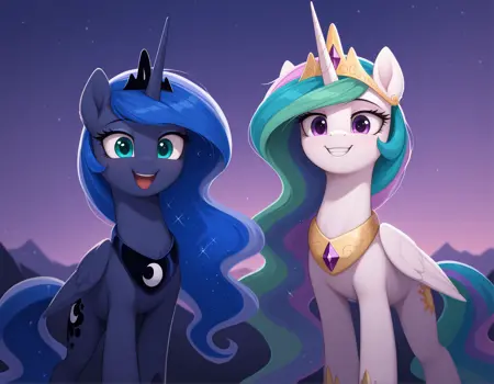 My Little Pony/MLP G4: Princess Celestia and Princess Luna