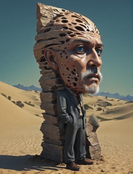 old man in Surrealist Poetry style, High detailed, 8k,  <lora:That_Special_Face_2:1>