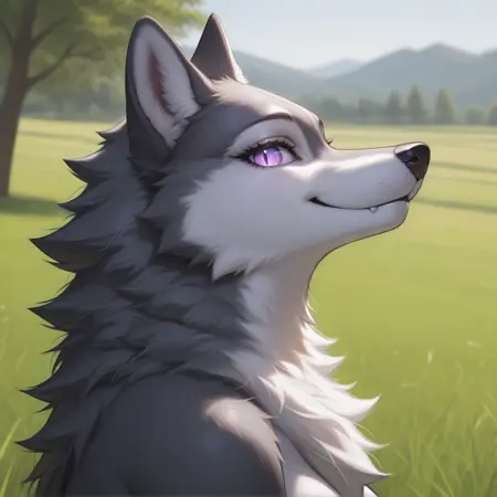 Rusha - Grey wolf furry girl
