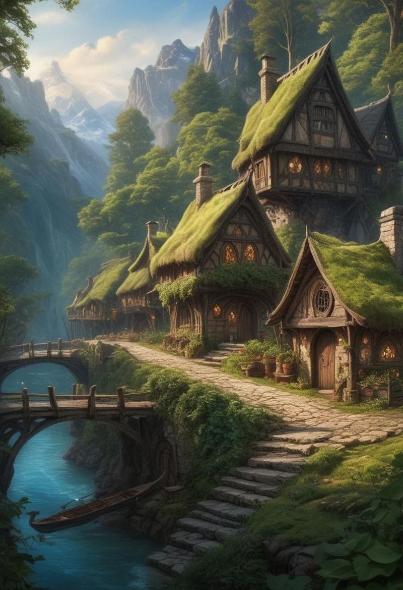 Cozy Warm Homes Of Elves From The Books Of The Lord Of The Rings 