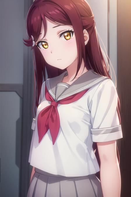 rikosakurauchi, <lora:riko sakurauchi s2-lora-nochekaiser:1>,
riko sakurauchi, long hair, hair ornament, (yellow eyes:1.3), red hair, hairclip,
BREAK skirt, school uniform, short sleeves, pleated skirt, serafuku, socks, neckerchief, kneehighs, black socks, red neckerchief, grey skirt, uranohoshi school uniform,
BREAK indoors, classroom,
BREAK looking at viewer, (cowboy shot:1.5),
BREAK <lyco:GoodHands-beta2:1>, (masterpiece:1.2), best quality, high resolution, unity 8k wallpaper, (illustration:0.8), (beautiful detailed eyes:1.6), extremely detailed face, perfect lighting, extremely detailed CG, (perfect hands, perfect anatomy),