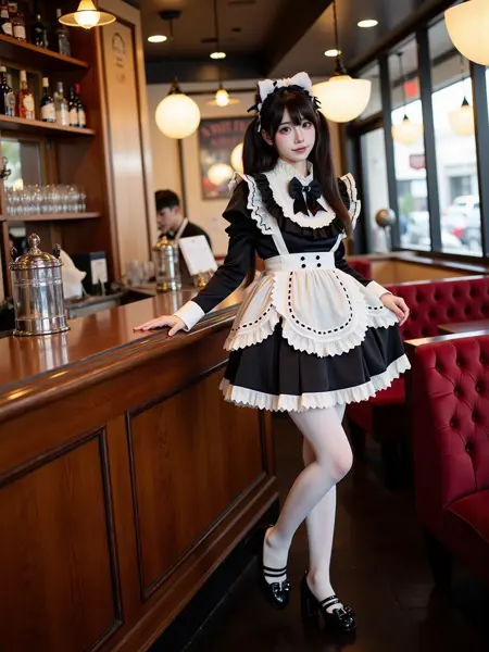 [Flux.1 D][Realistic] Maid costume | 女仆装