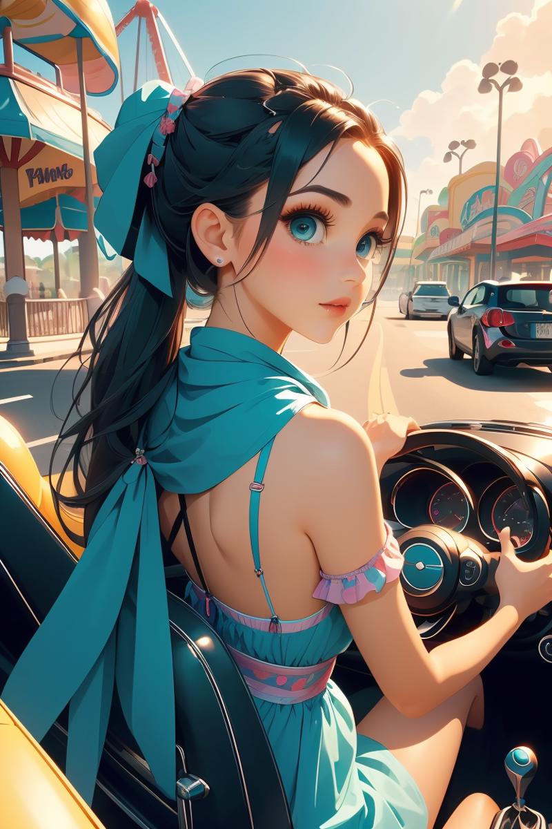 girl like mini car / driving cabrio image by MarkWar