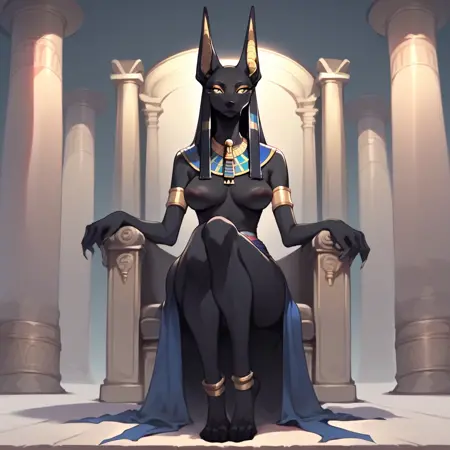Egyptian style girls and some egytian gods