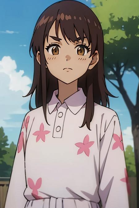 yumiko koizumi brown hair brown eyes